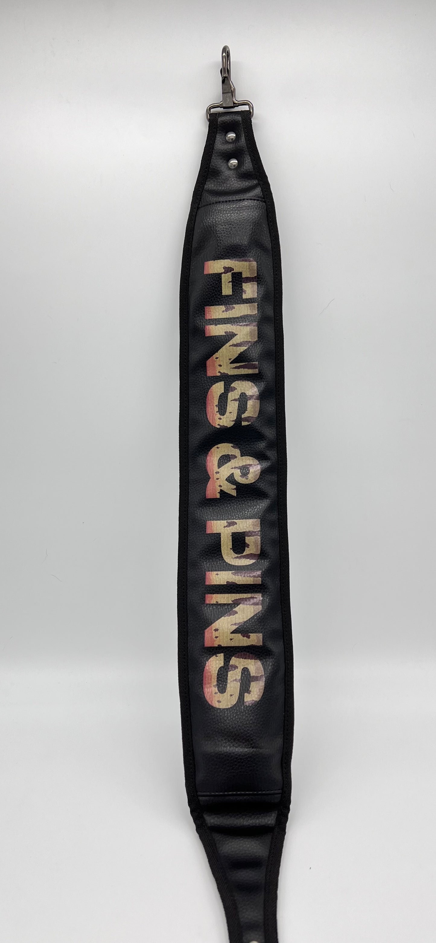 Peacock bass Fins & Pins bag strap