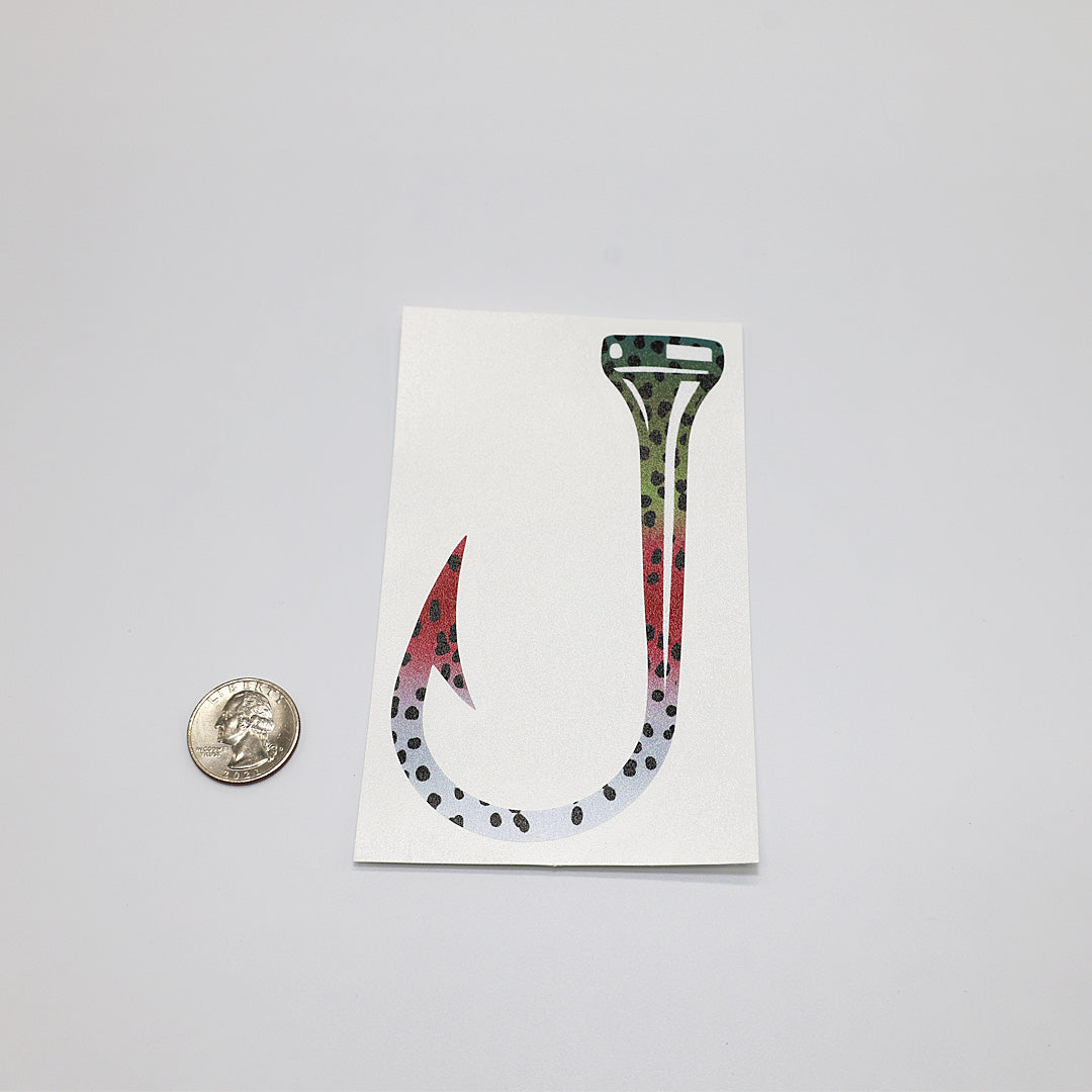 Rainbow Trout T-Hook transfer sticker
