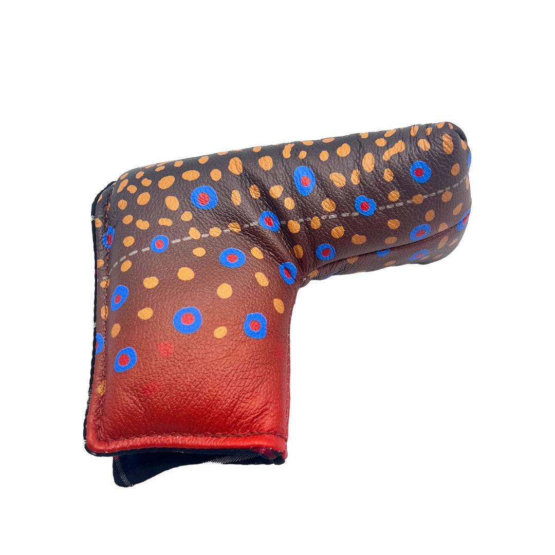 Leather Brook trout blade putter cover