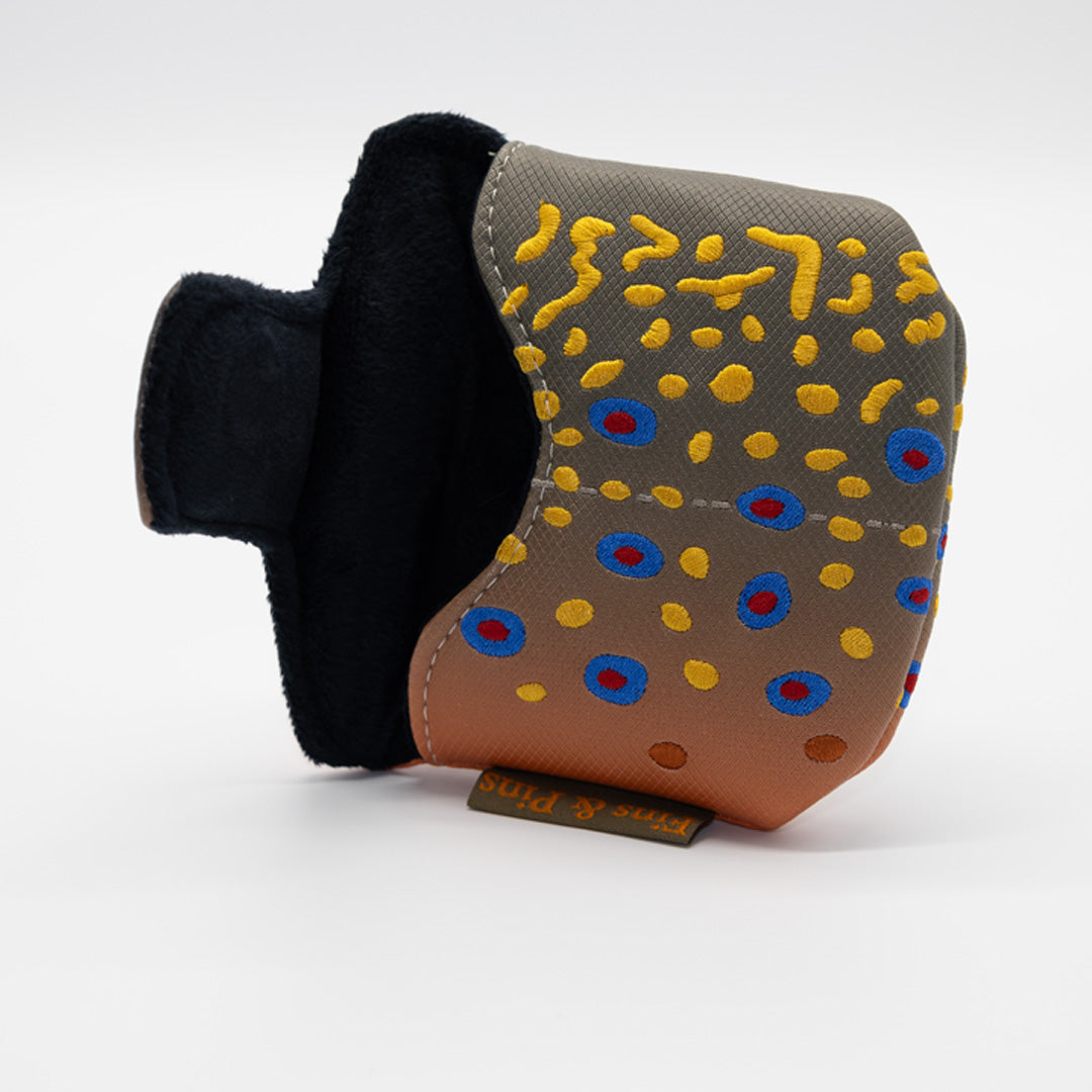 Embroidered Brook Trout Mallet Cover
