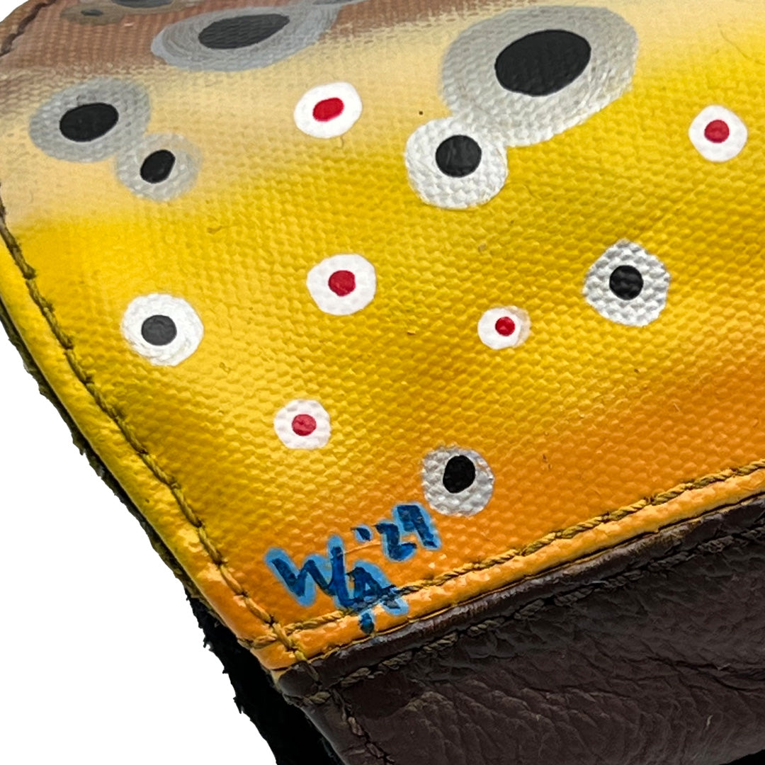 Hand painted brown trout 3 wood