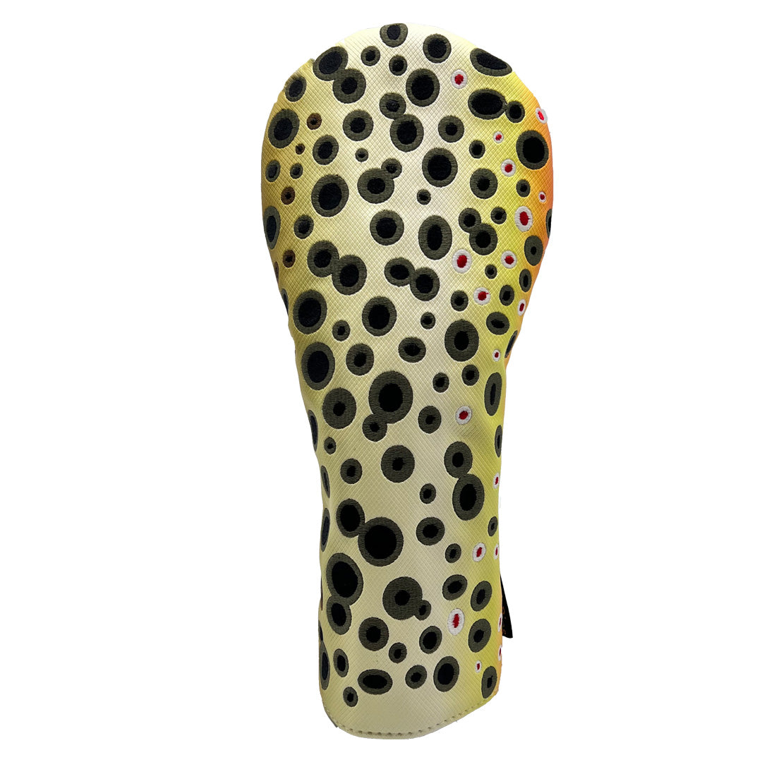 Embroidered Brown trout driver headcover