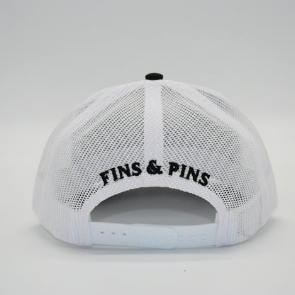 Black/ white mesh T-Hook snapback