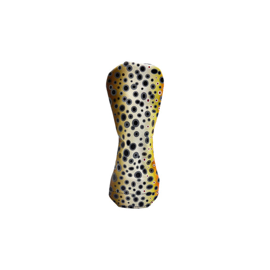 Leather brown trout hybrid headcover