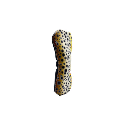 Leather brown trout hybrid headcover