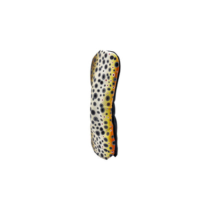 Leather brown trout hybrid headcover