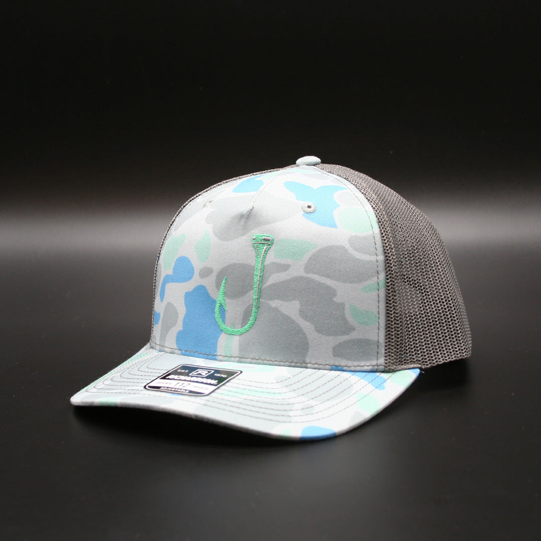 Saltwater duck camo T-Hook snapback