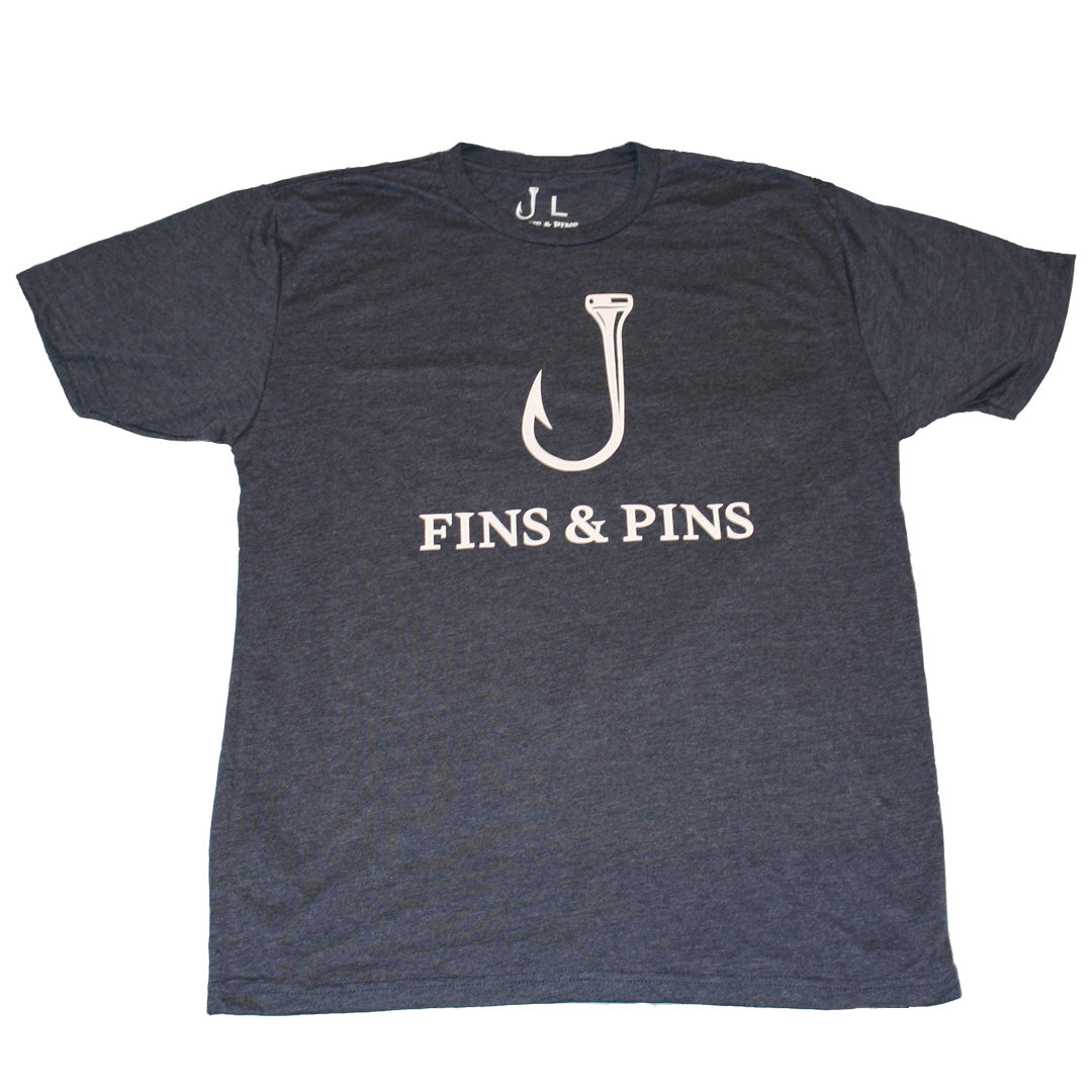 Vintage navy Fins & Pins short sleeve shirt