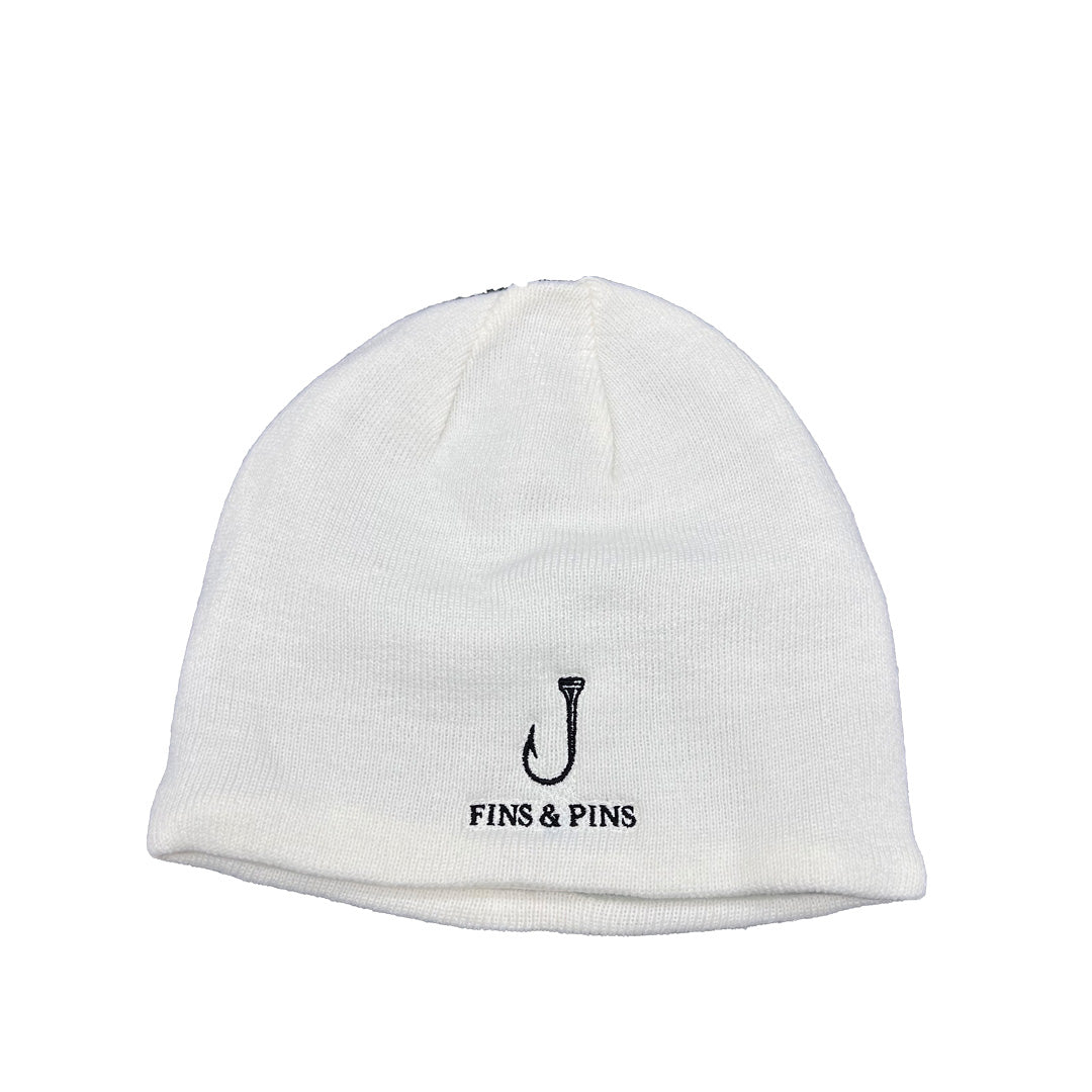 White Fins & Pins Beanie